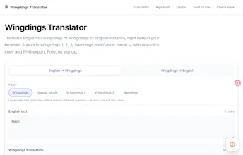 Wingdings Translator gallery image