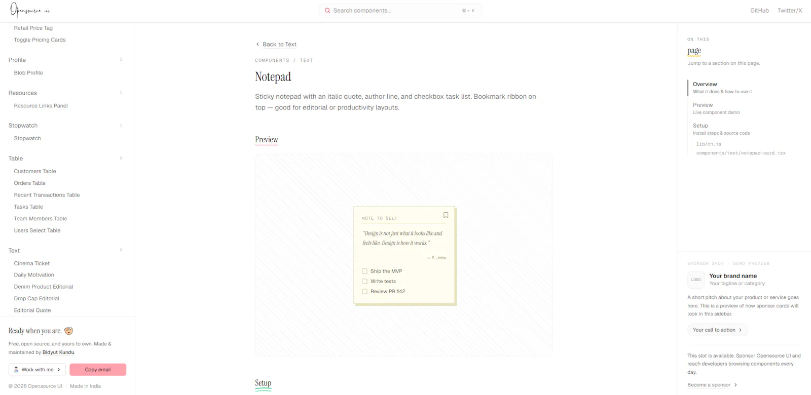 Opensource UI screenshot 5