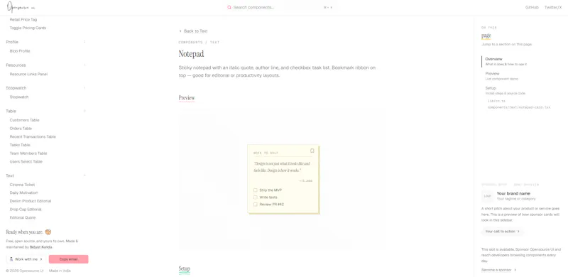 Opensource UI screenshot 5