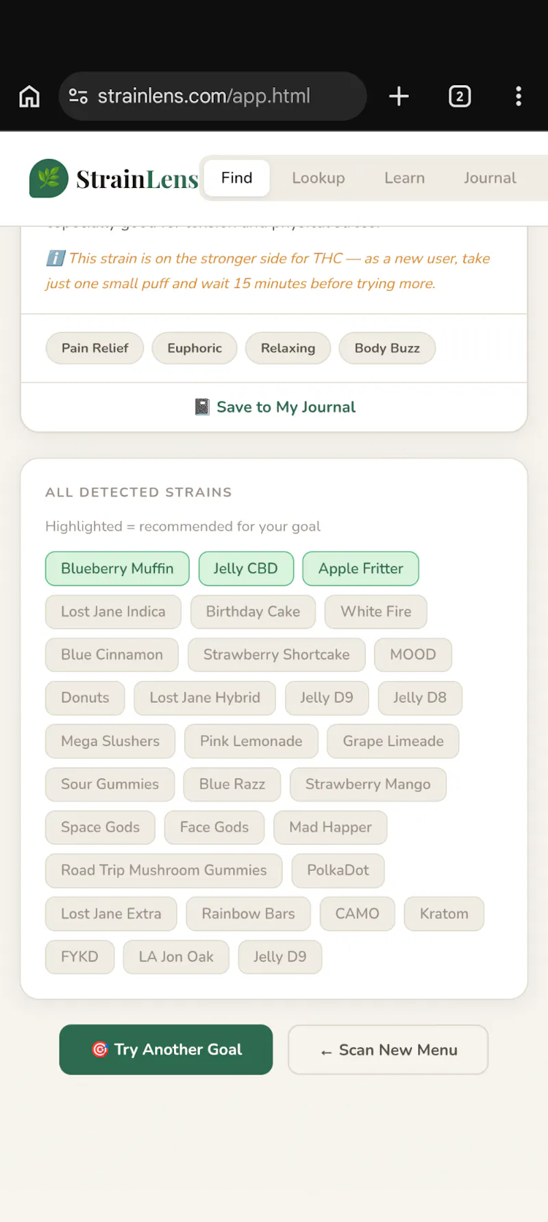 StrainLens screenshot 6