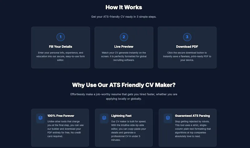 ATS Friendly CV Maker screenshot 1