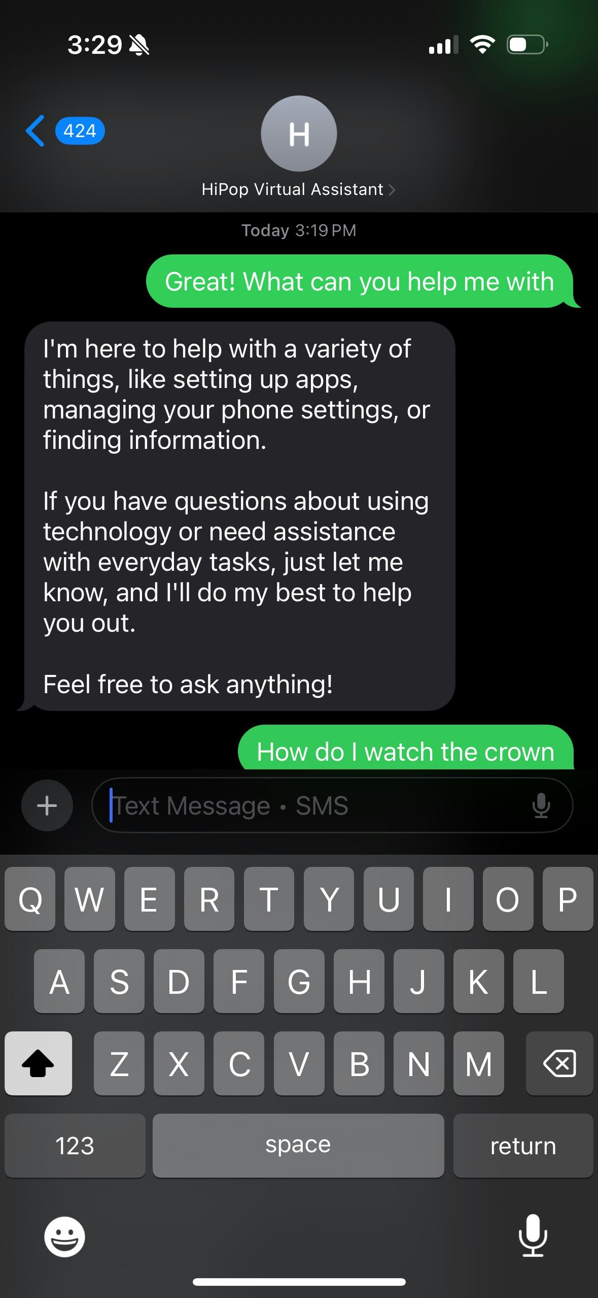 Media Hip - Pembantu AI yang mesra melalui SMS yang direka untuk orang dewasa yang lebih tua 3
