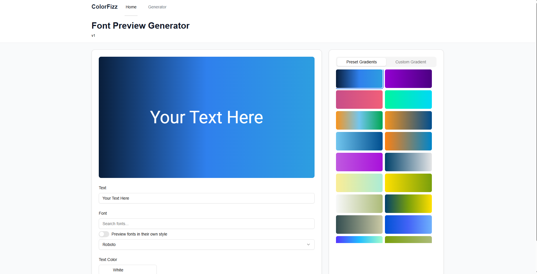 Font Preview Generator gallery image