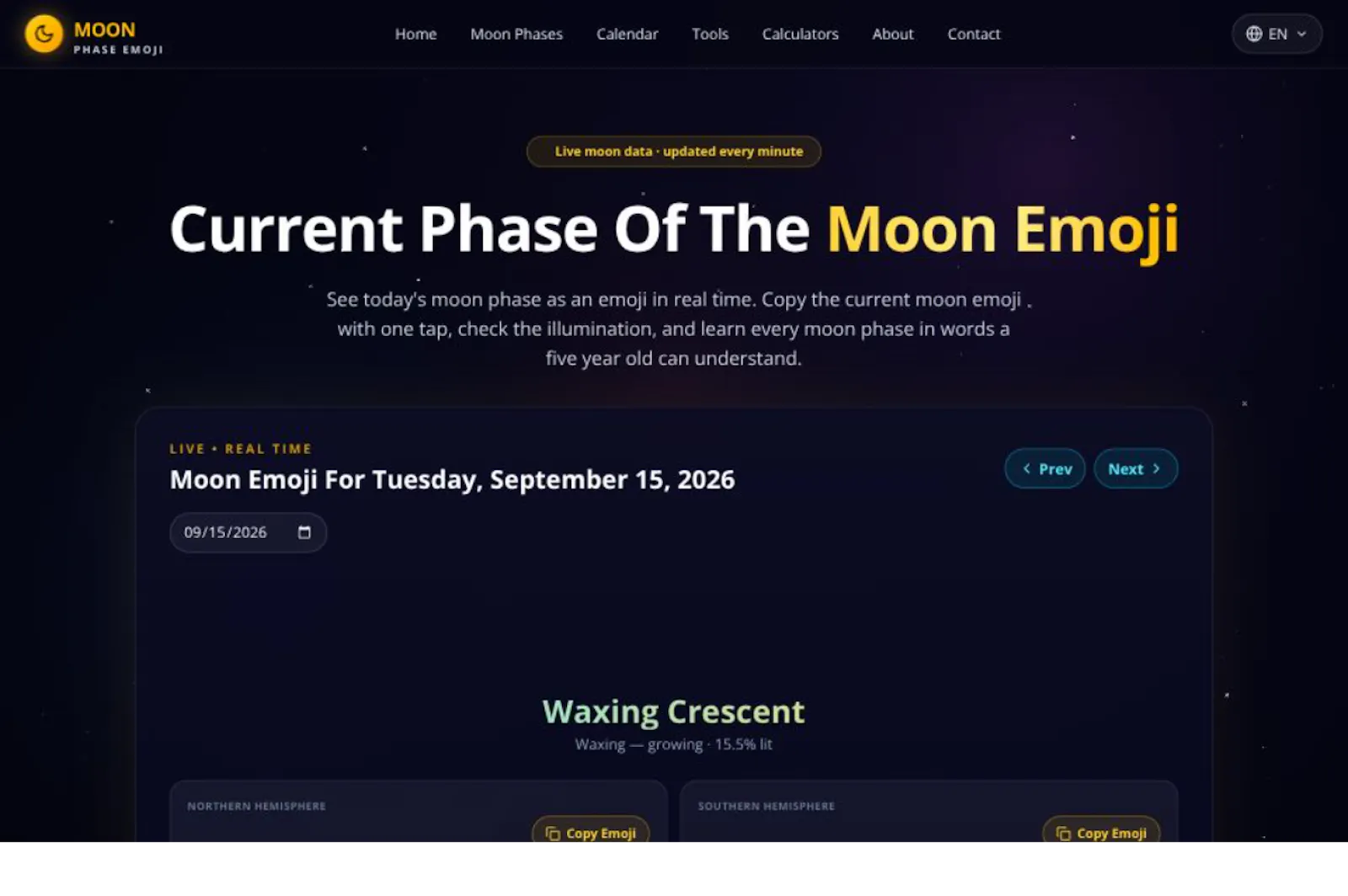 Moon Phase Emoji screenshot 1