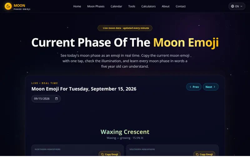 Moon Phase Emoji screenshot 1