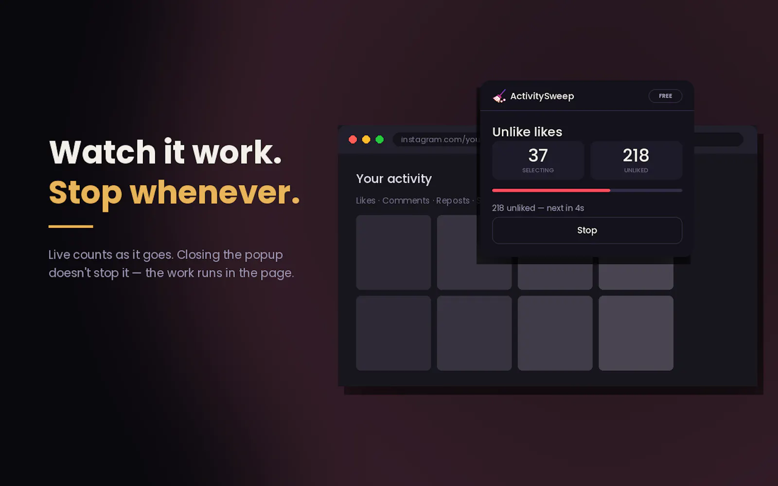 ActivitySweep screenshot 1