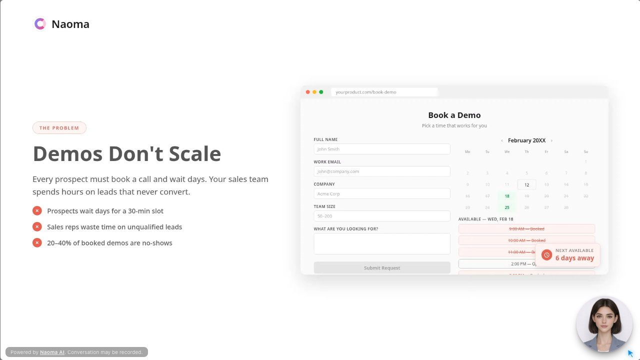 Naoma AI Demo Agent gallery image