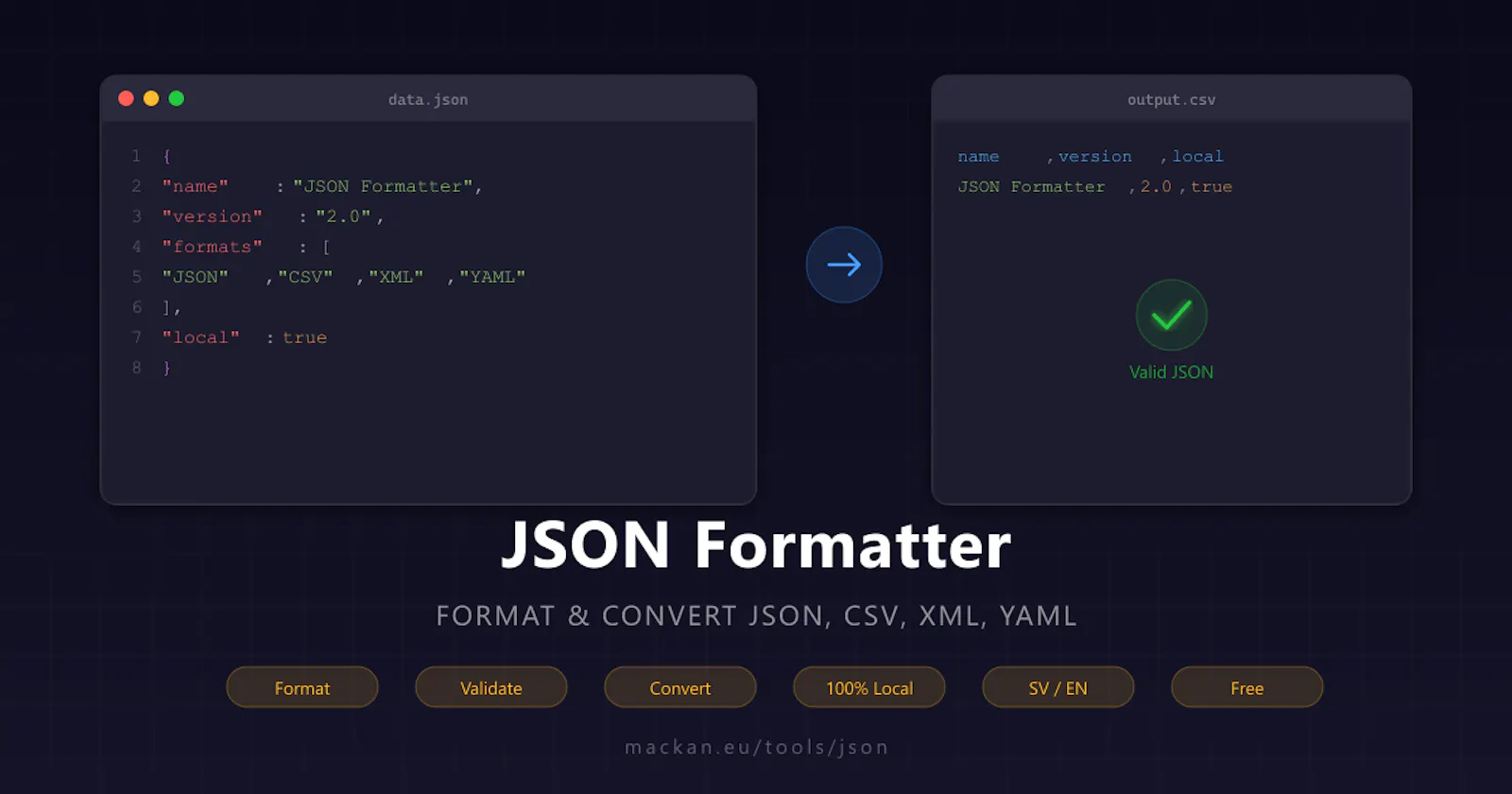 JSON Toolbox by mackan.eu screenshot 1