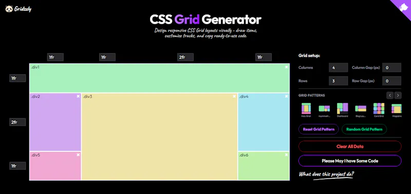 Gridzzly - Visual CSS Grid Builder screenshot 2