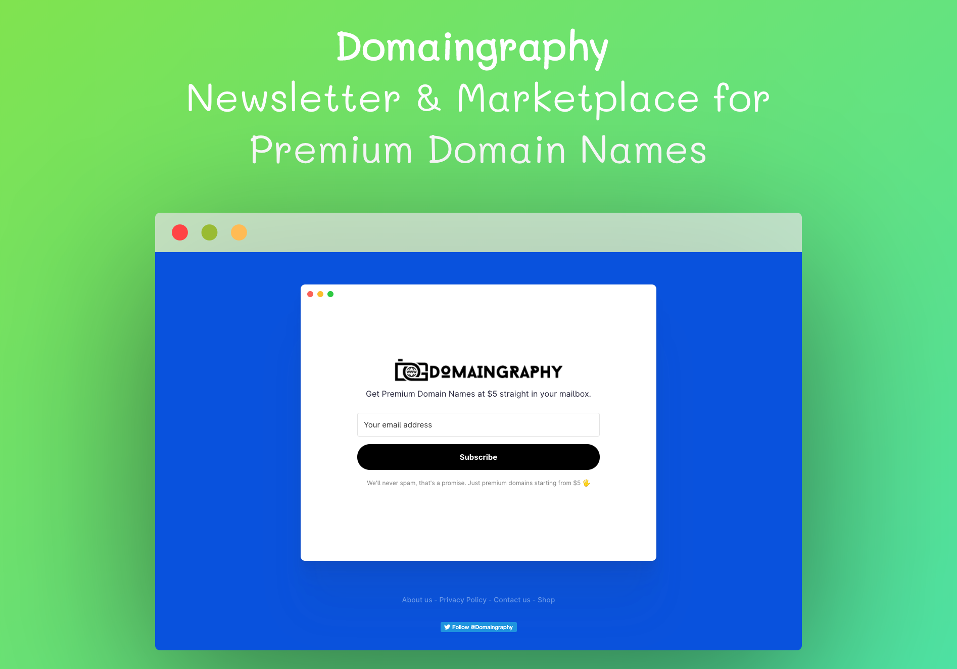 Poll option Domaingraphy Newsletter image