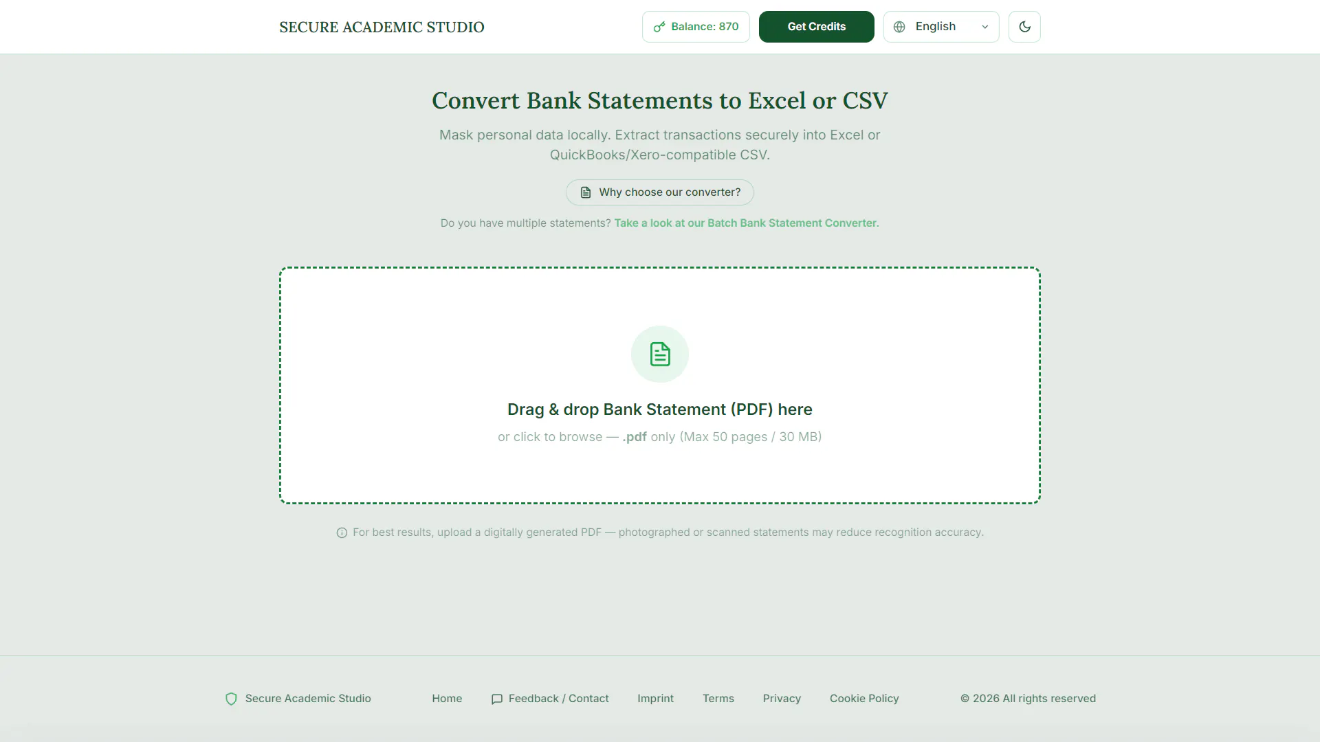 Secure Bank Statement Converter gallery image