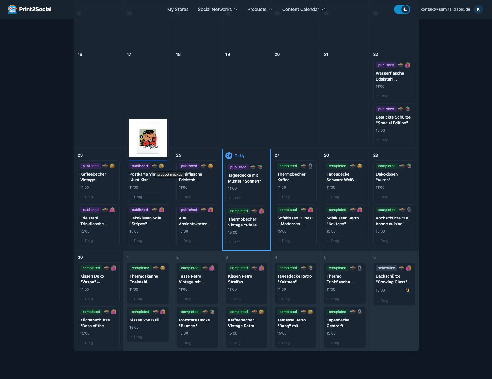 Print2Social - Screenshot 5 showing product features and functionality