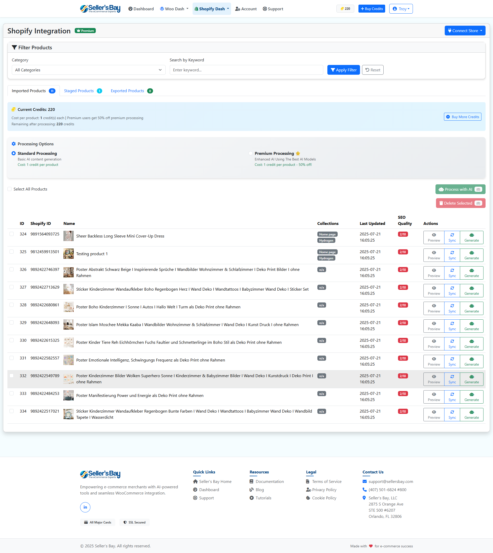 Baía do vendedor - Ai SEO para lojas media 3