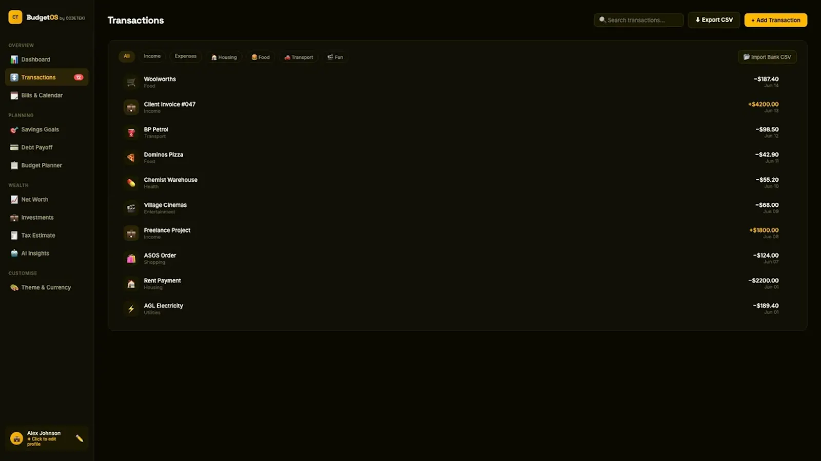 BudgetOS screenshot 1 (video preview)
