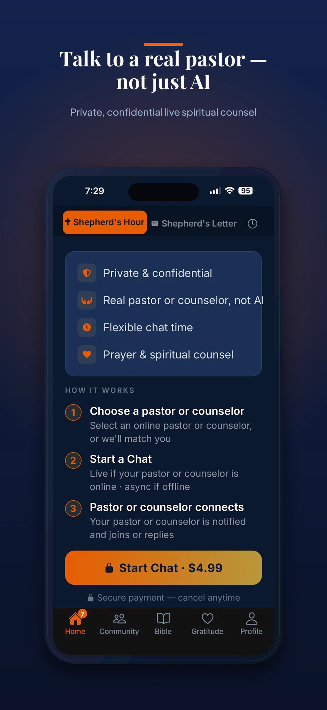 MyBibleChat — Bible App, AI Pastor 截图 5
