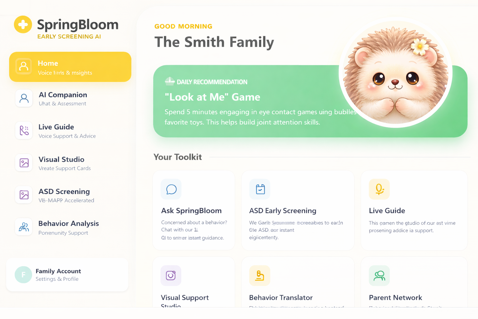 SpringBloom.AI - Main product screenshot demonstrating key features and user interface