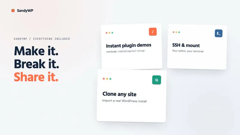 SandyWP screenshot 1 (video preview)