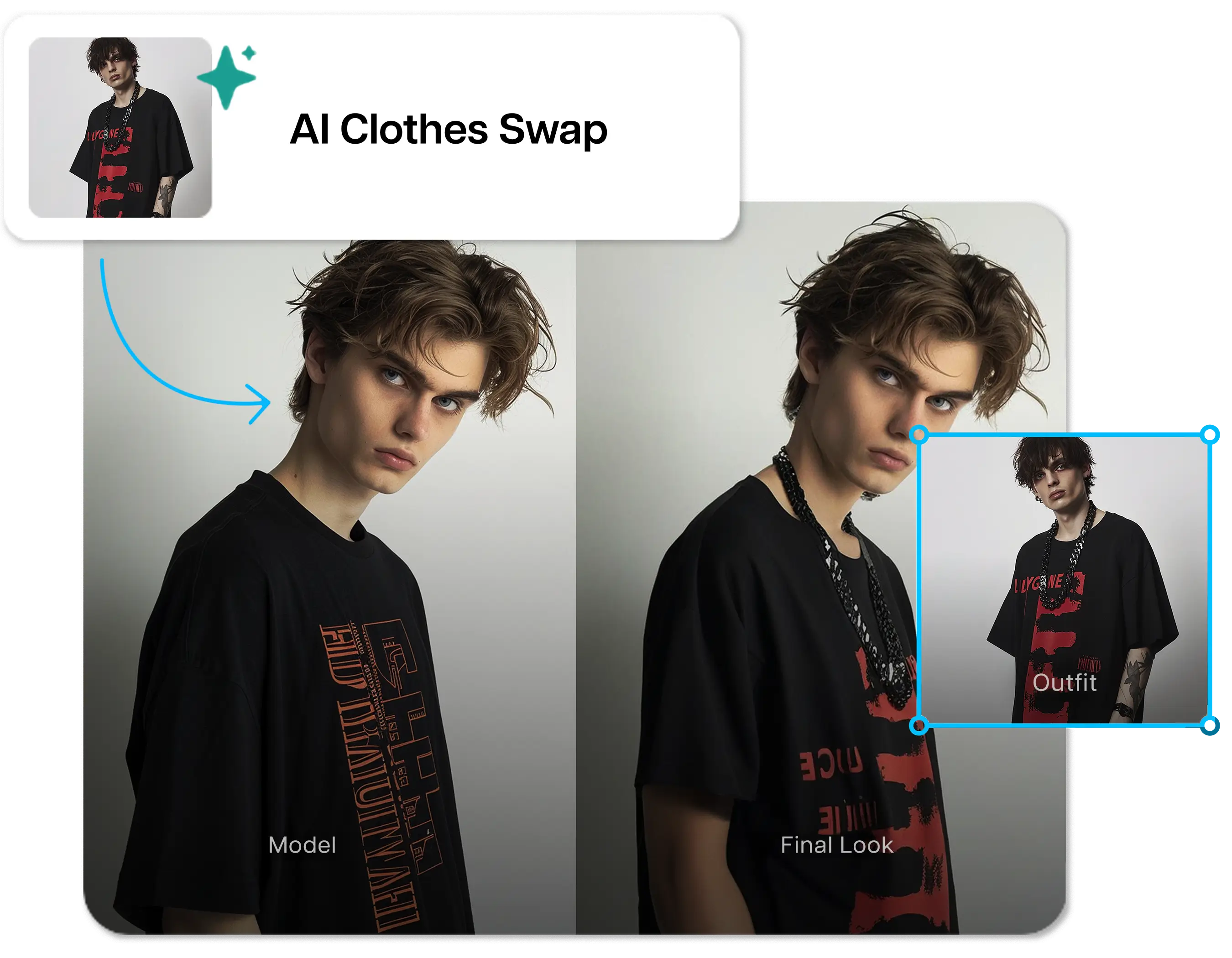 Média Freepixel Ai Swap des vêtements - Échangez des tenues sur des photos instantanément avec la précision et la facilité de l'IA. 2