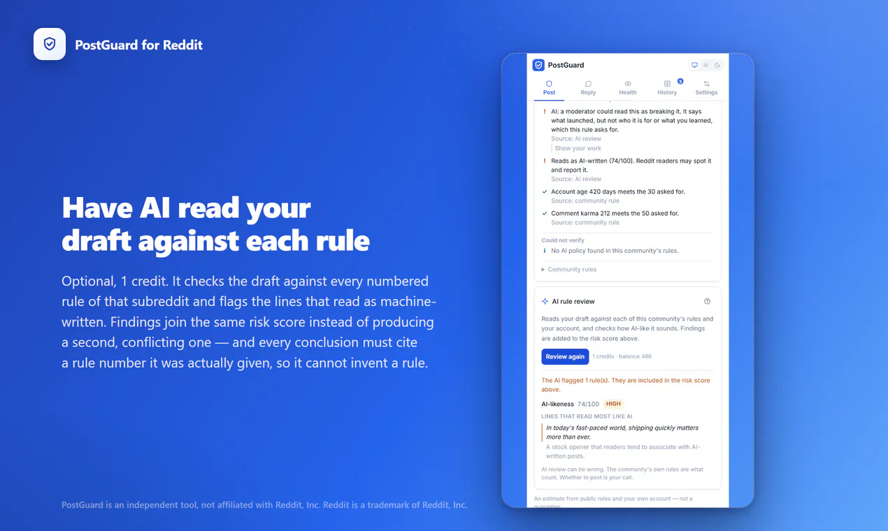 PostGuard for Reddit gallery image