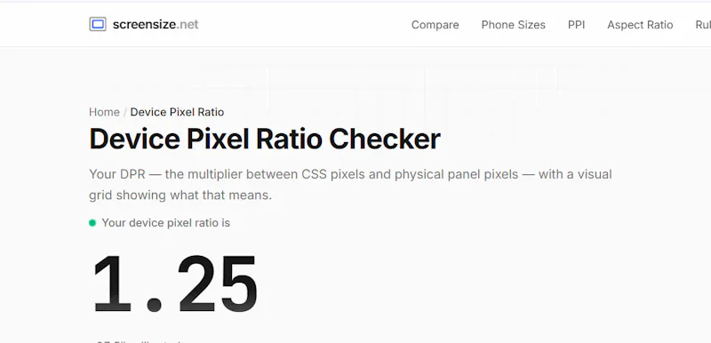 ScreenSize.net screenshot 4