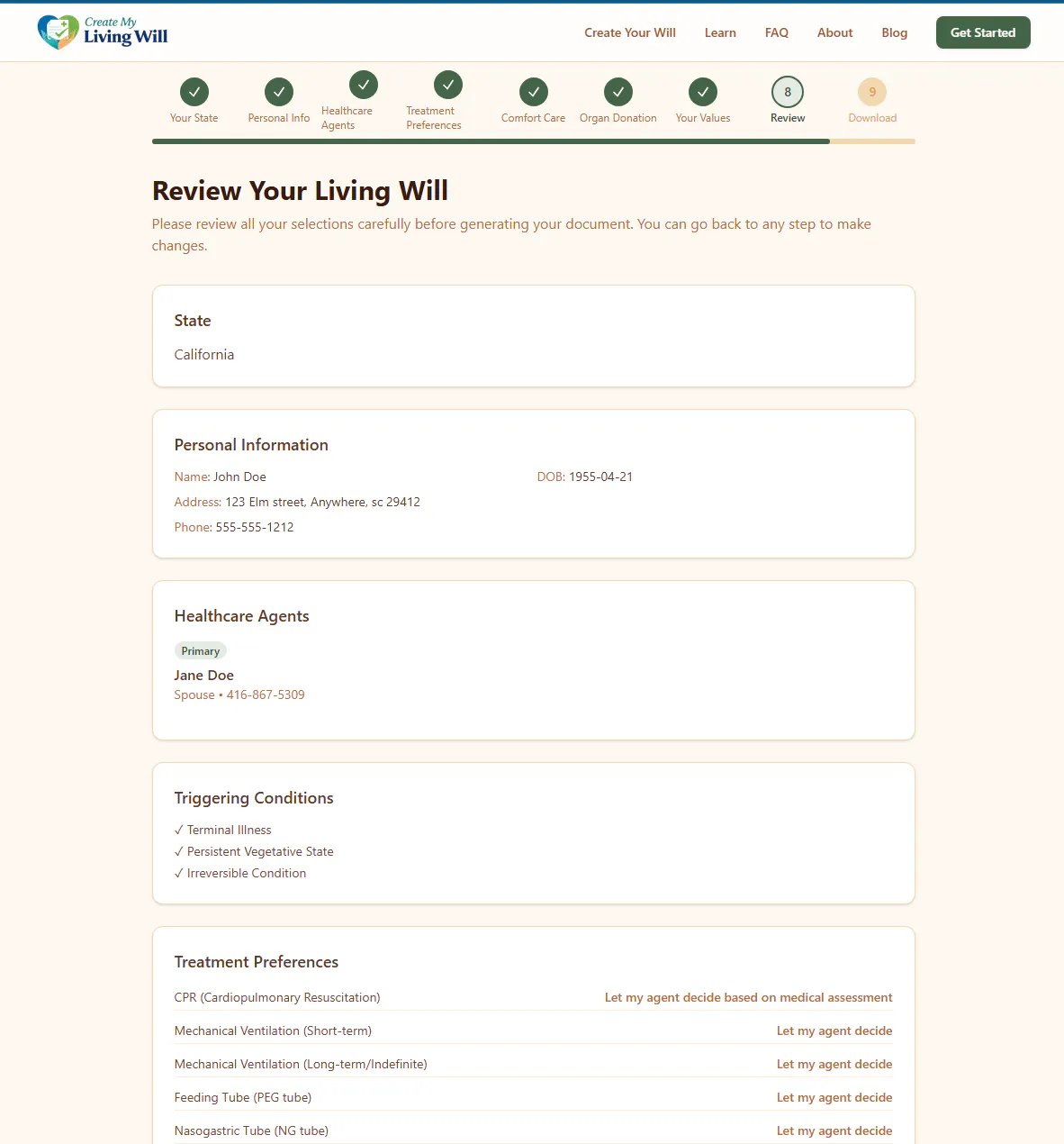 Create My Living Will gallery image