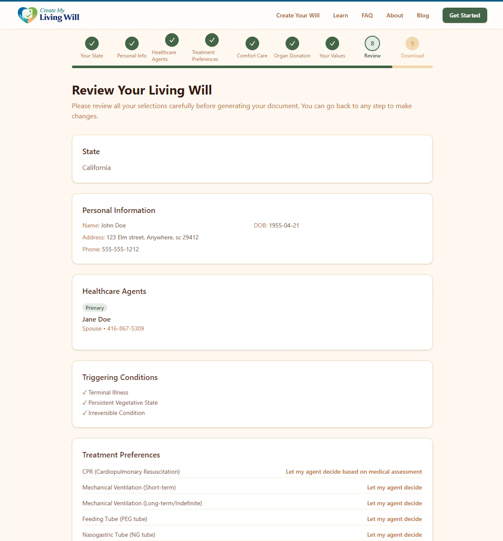Create My Living Will screenshot 3