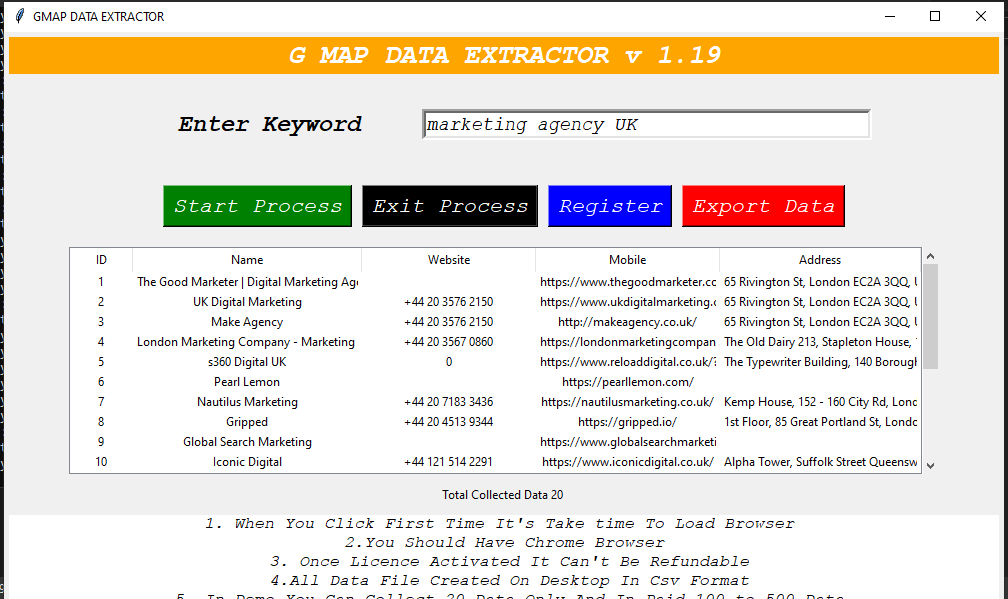 Google Maps Data Ext... logo