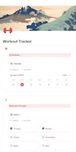 Workout tracker notion template gallery image