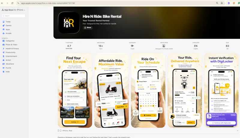 Hire N Ride screenshot 5