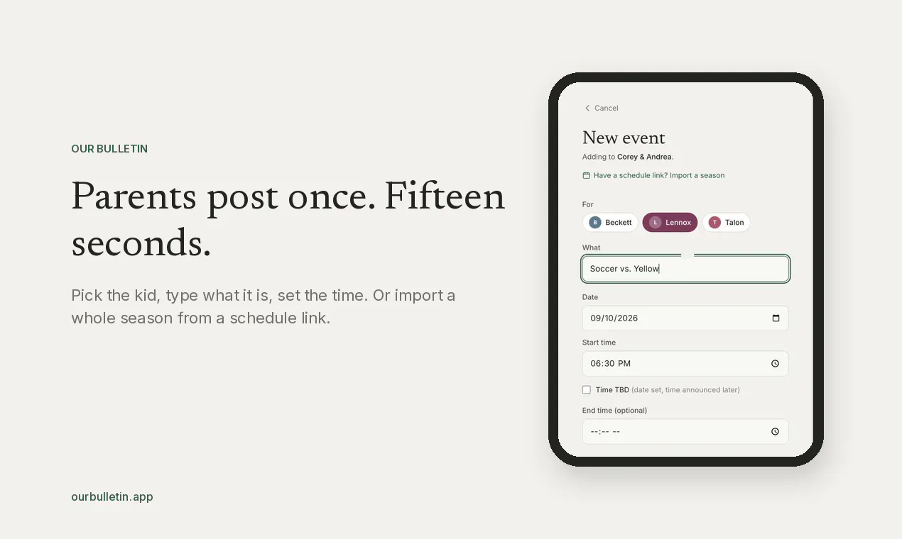 Our Bulletin screenshot