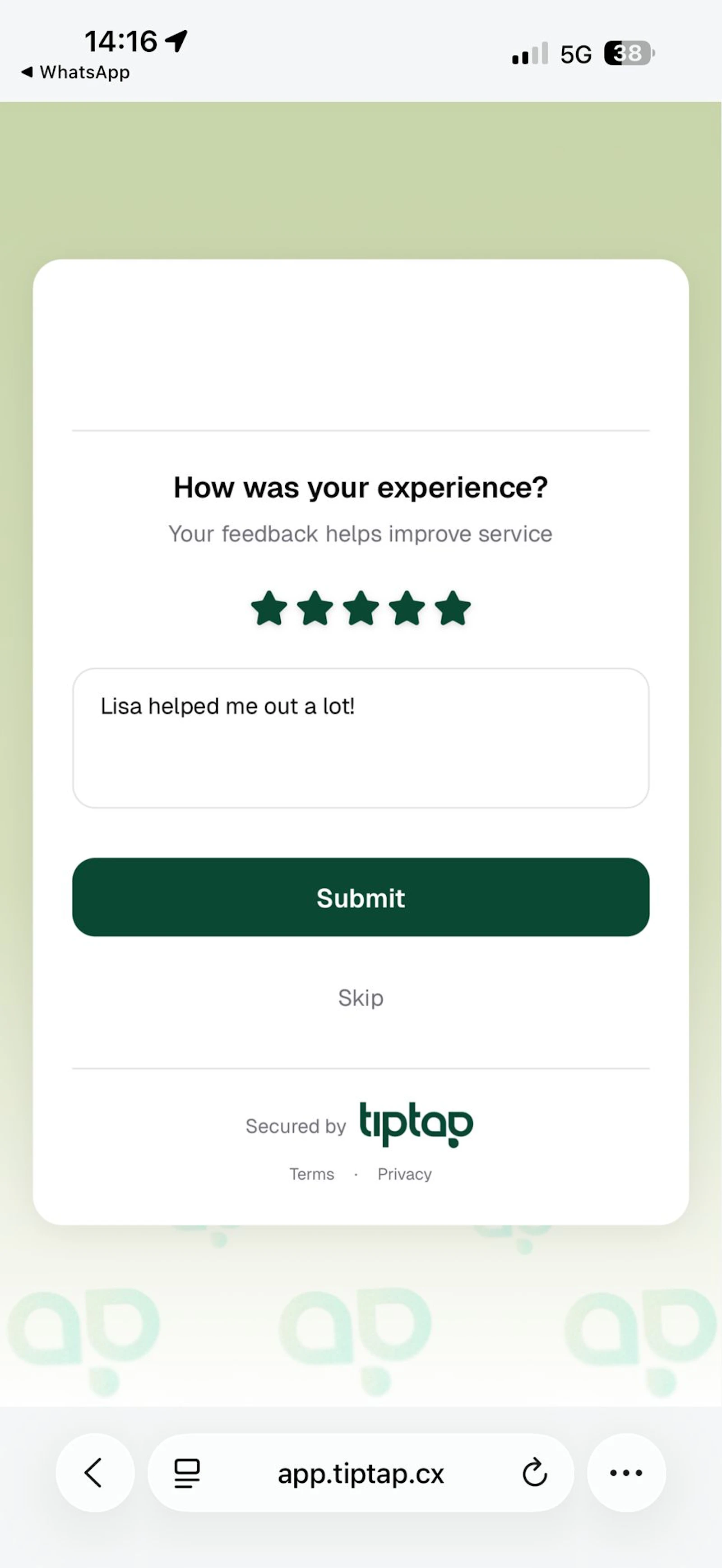 TipTap screenshot 4