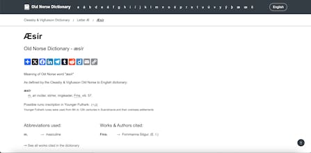Cleasby&Vigfusson - Old Norse Dictionary gallery image