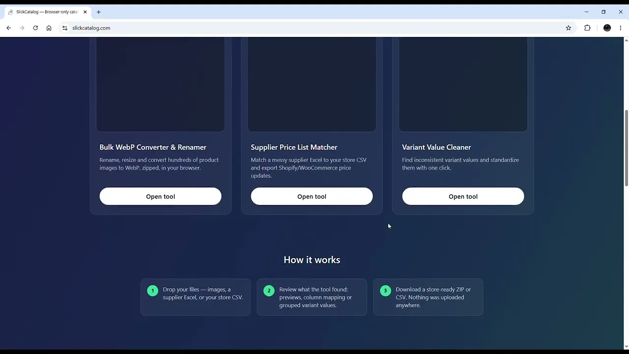 SlickCatalog — Free browser gallery image