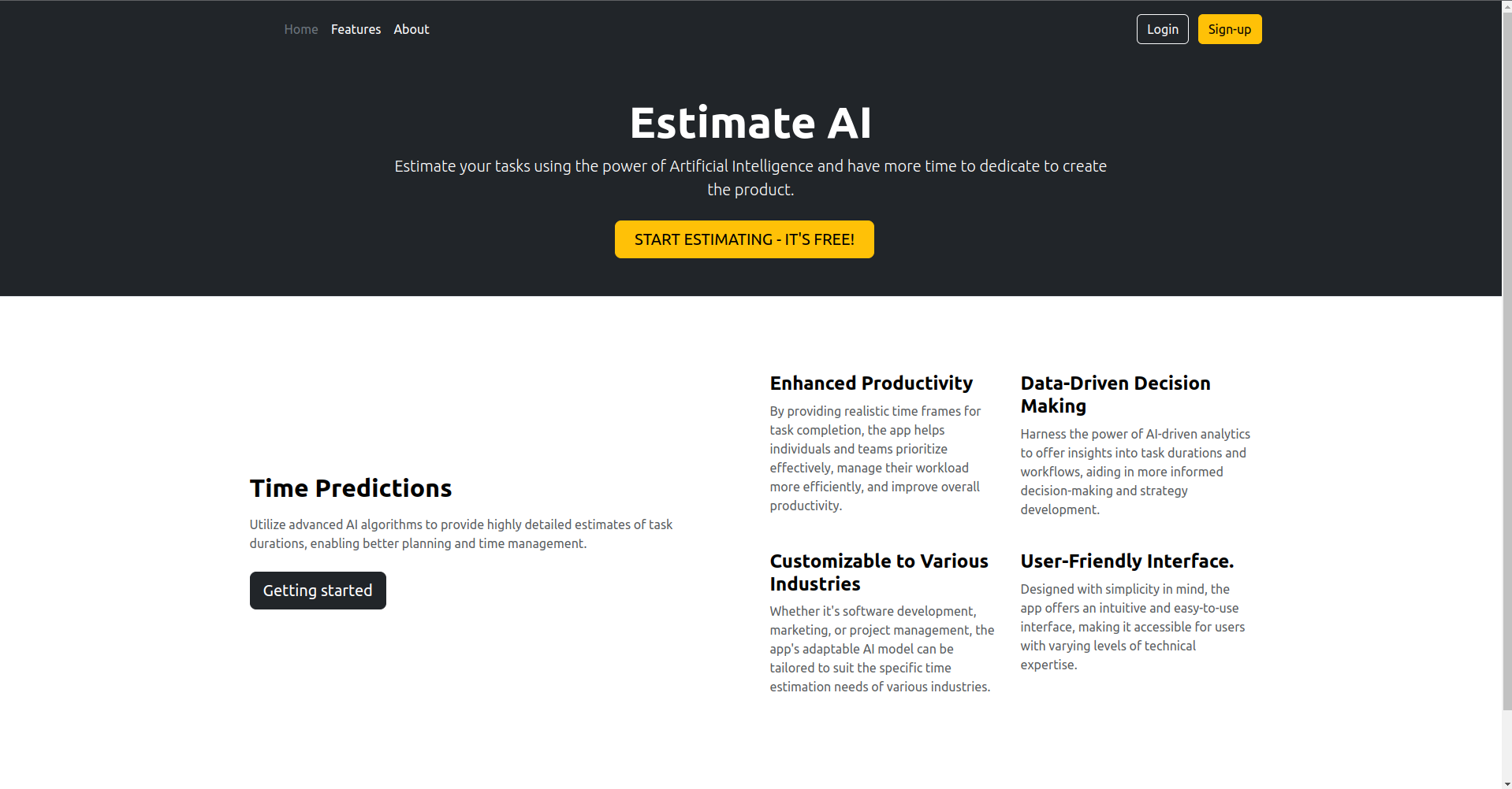 startuptile EstimateAI-Estimate tasks using the power of Artificial Intelligence.