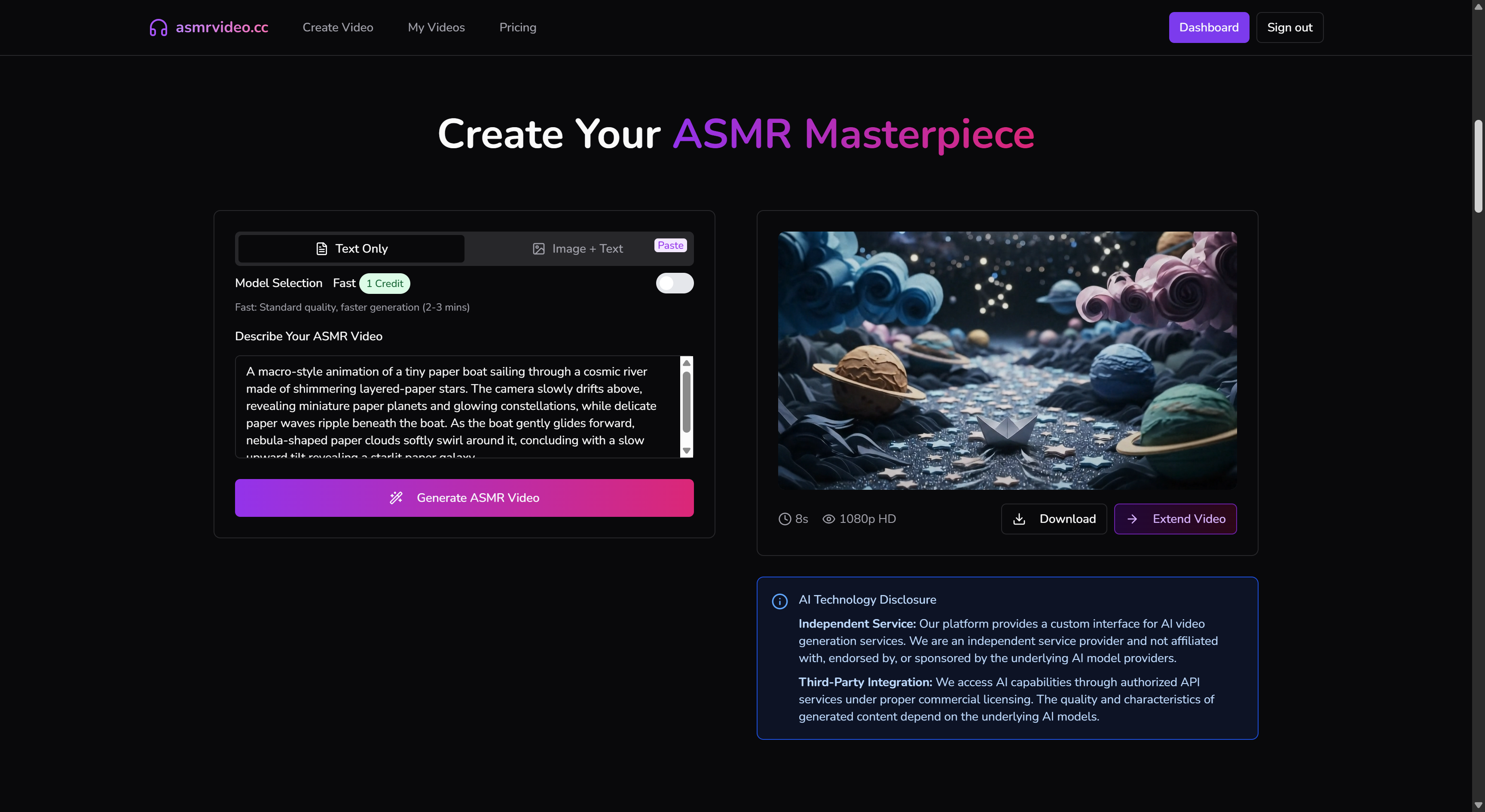 AI ASMR Video Generator - Creazione video ASMR alimentata dall'IA in pochi secondi media 2