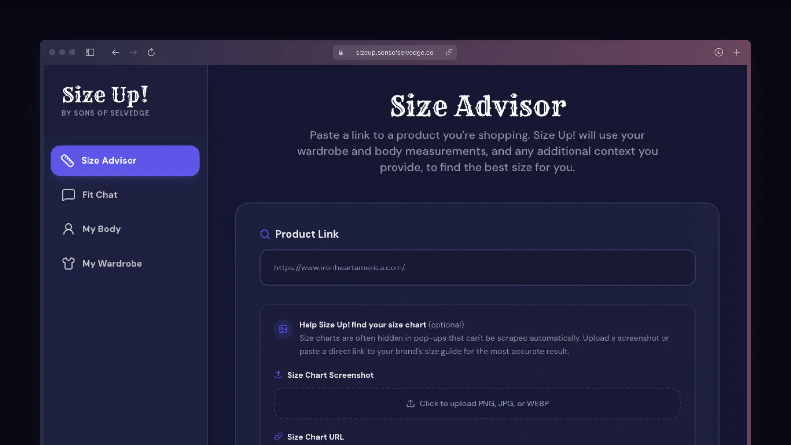 Size Up! by Sons of Selvedge screenshot 1