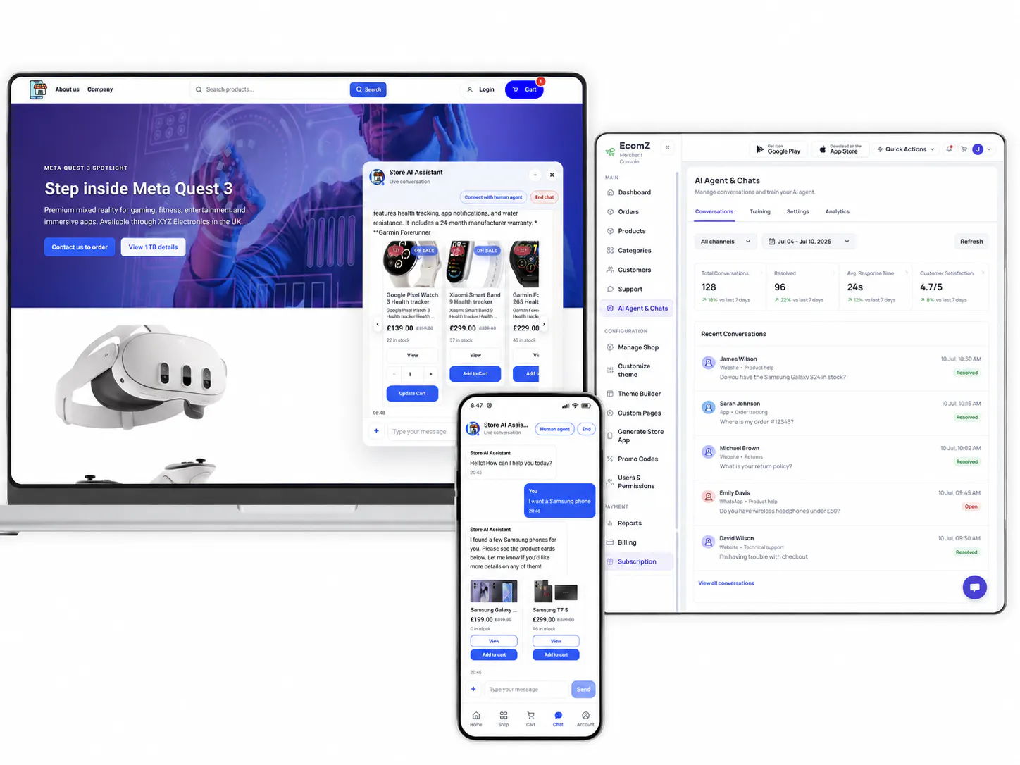 Ecomz AI Multi-Tenant SaaS Store Builder gallery image