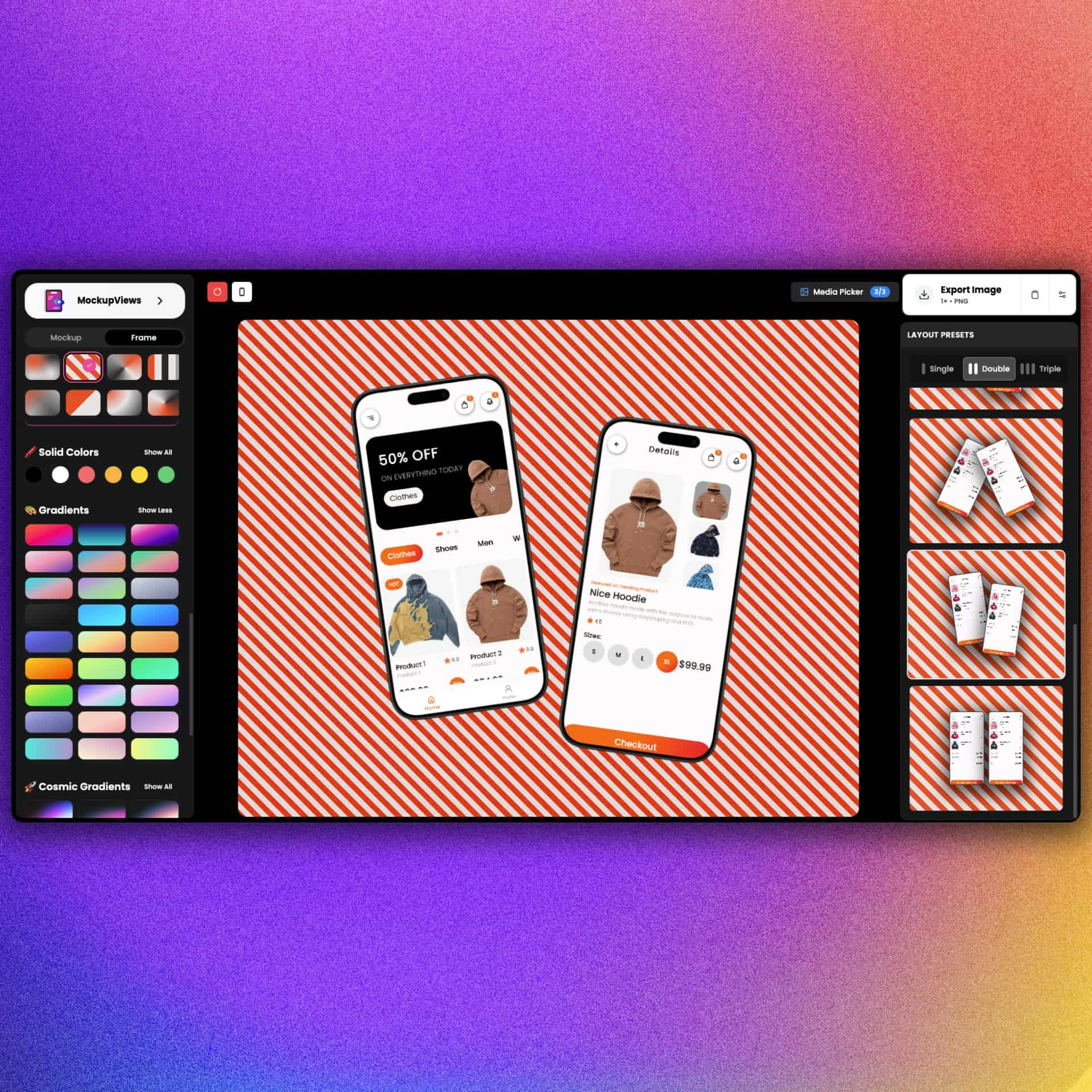 Mockupviews - generatore di mockup gratuito al 100% - Genera bellissimi modelli per i tuoi prodotti media 2