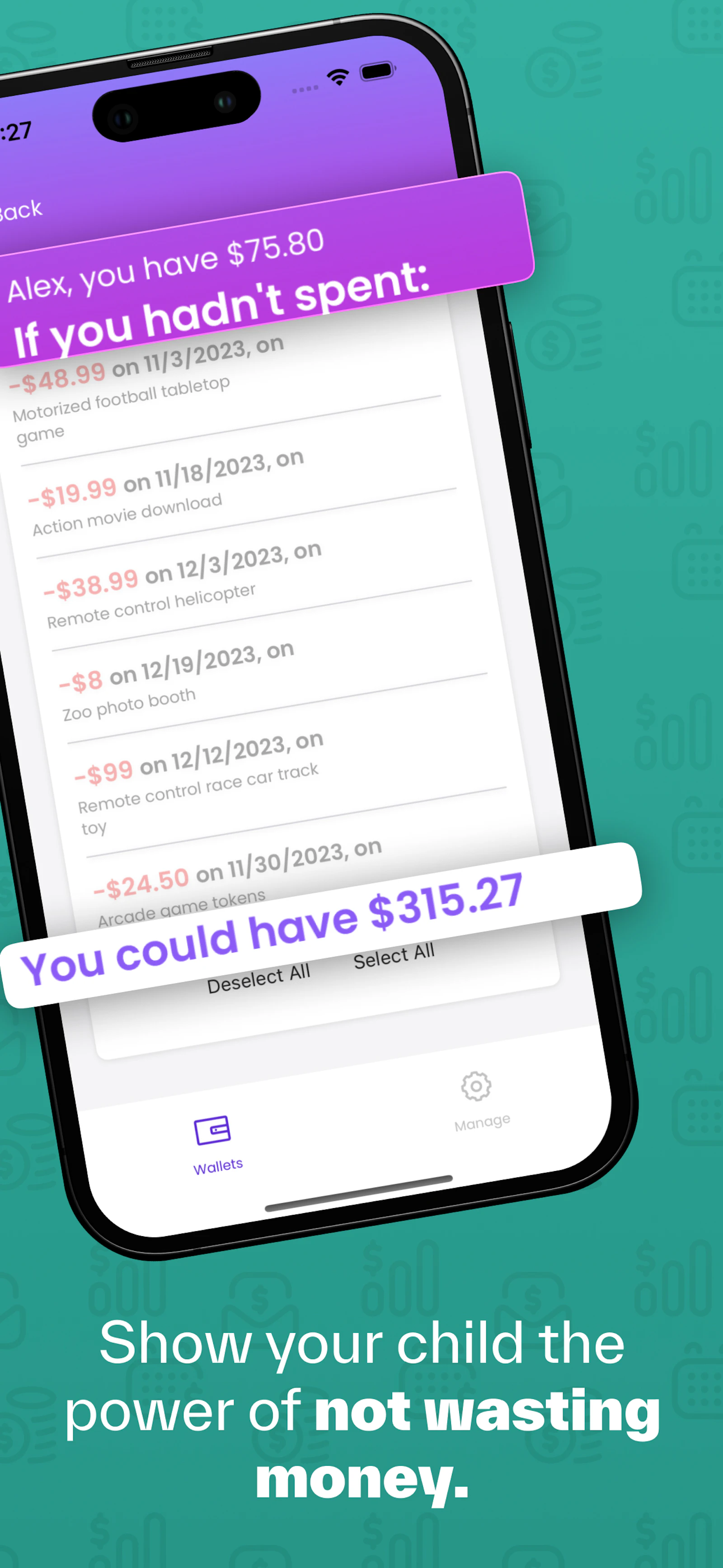 Unsquander - kid allowance tracker screenshot 4