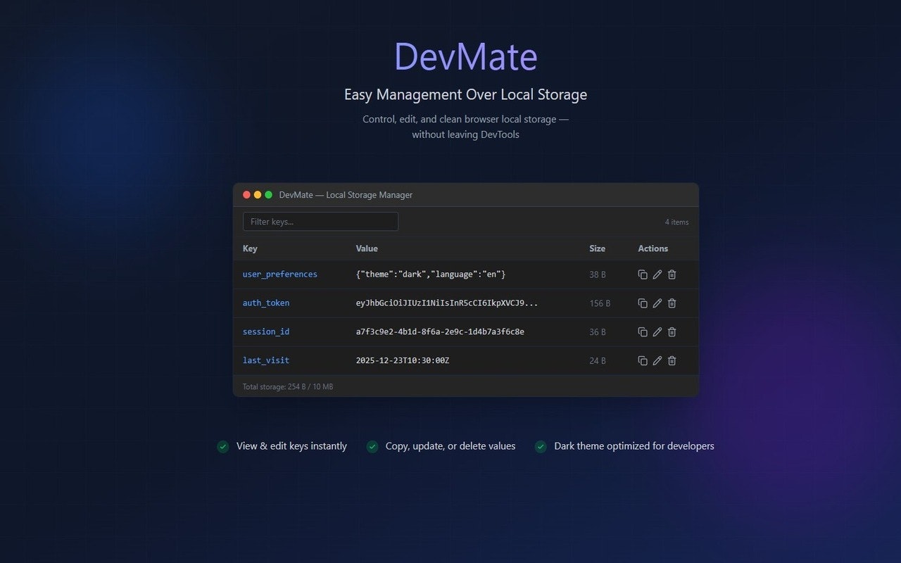DevMate - Screenshot 2 showing product features and functionality