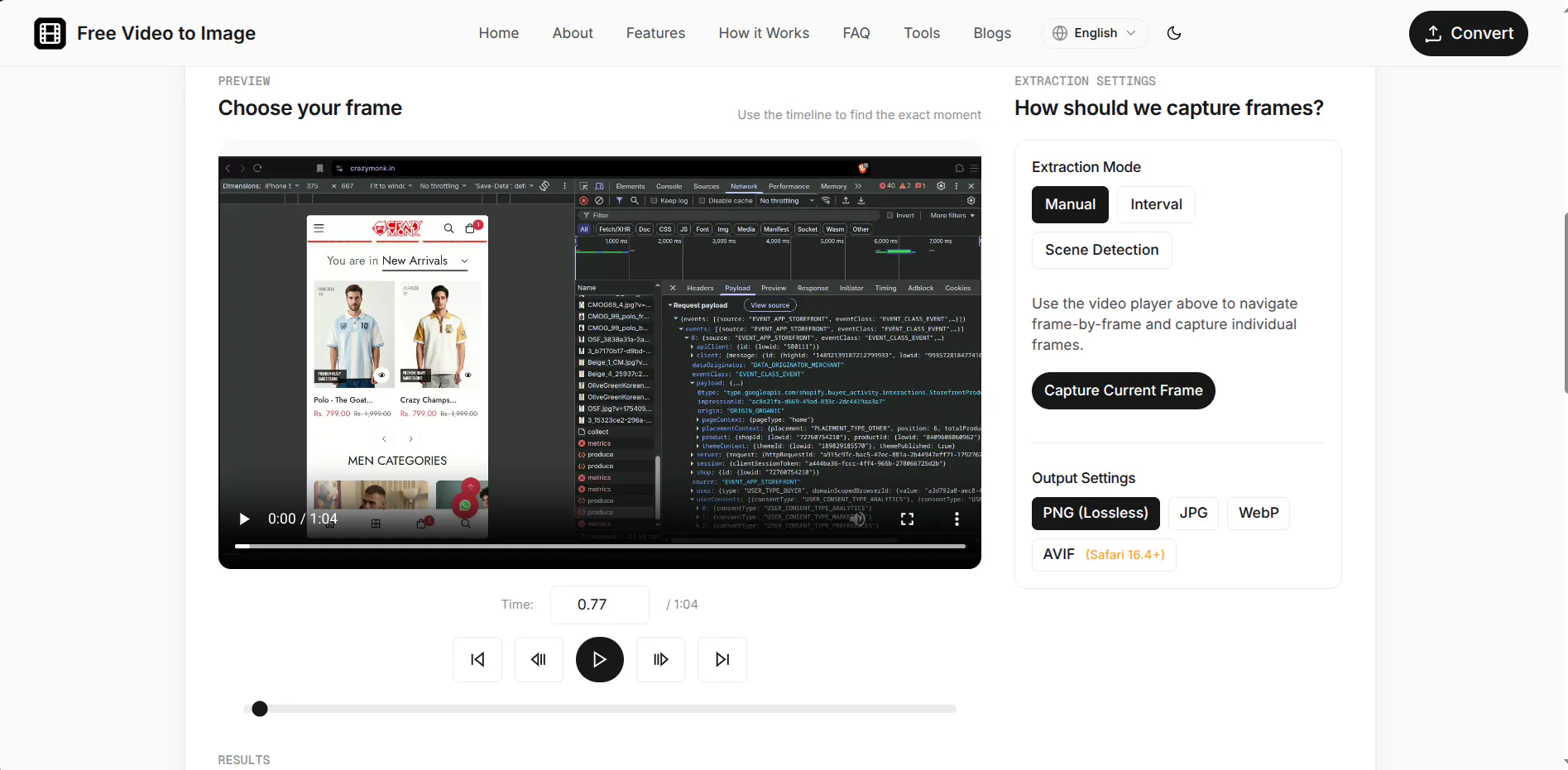 Online Video Frame Extractor gallery image