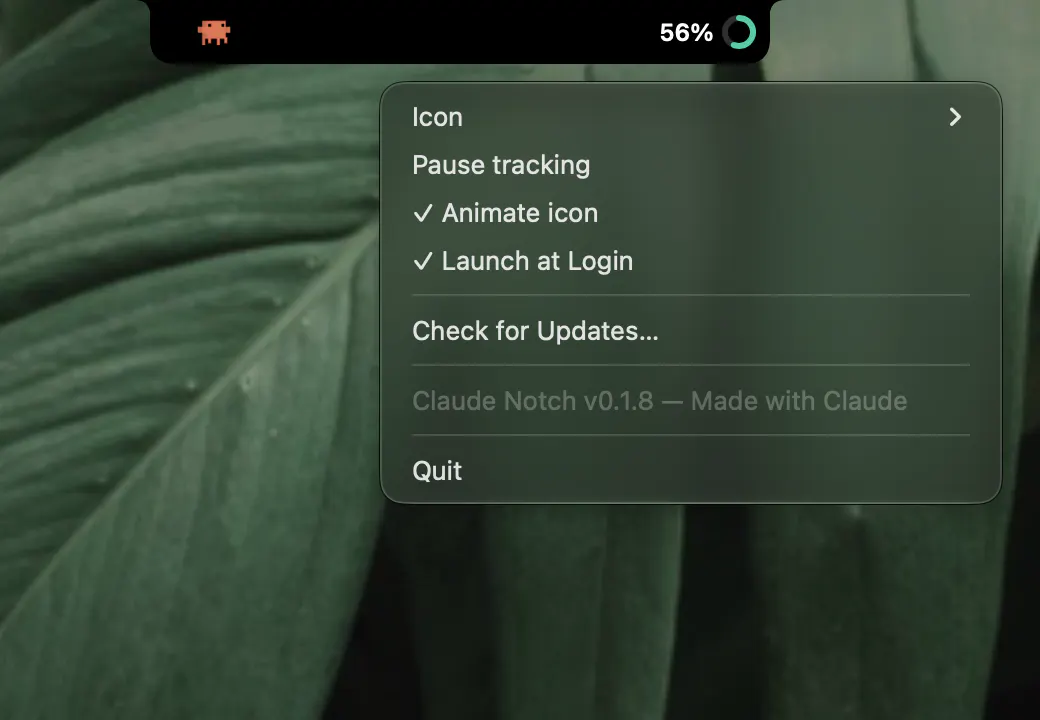[MAC] Claude Notch Usage Companion gallery image