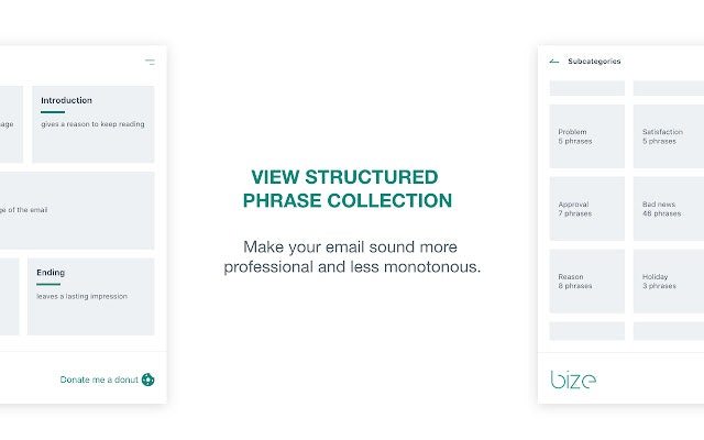 Bize - business email writing tool gallery image
