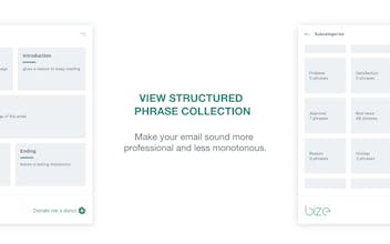 Bize - business email writing tool gallery image