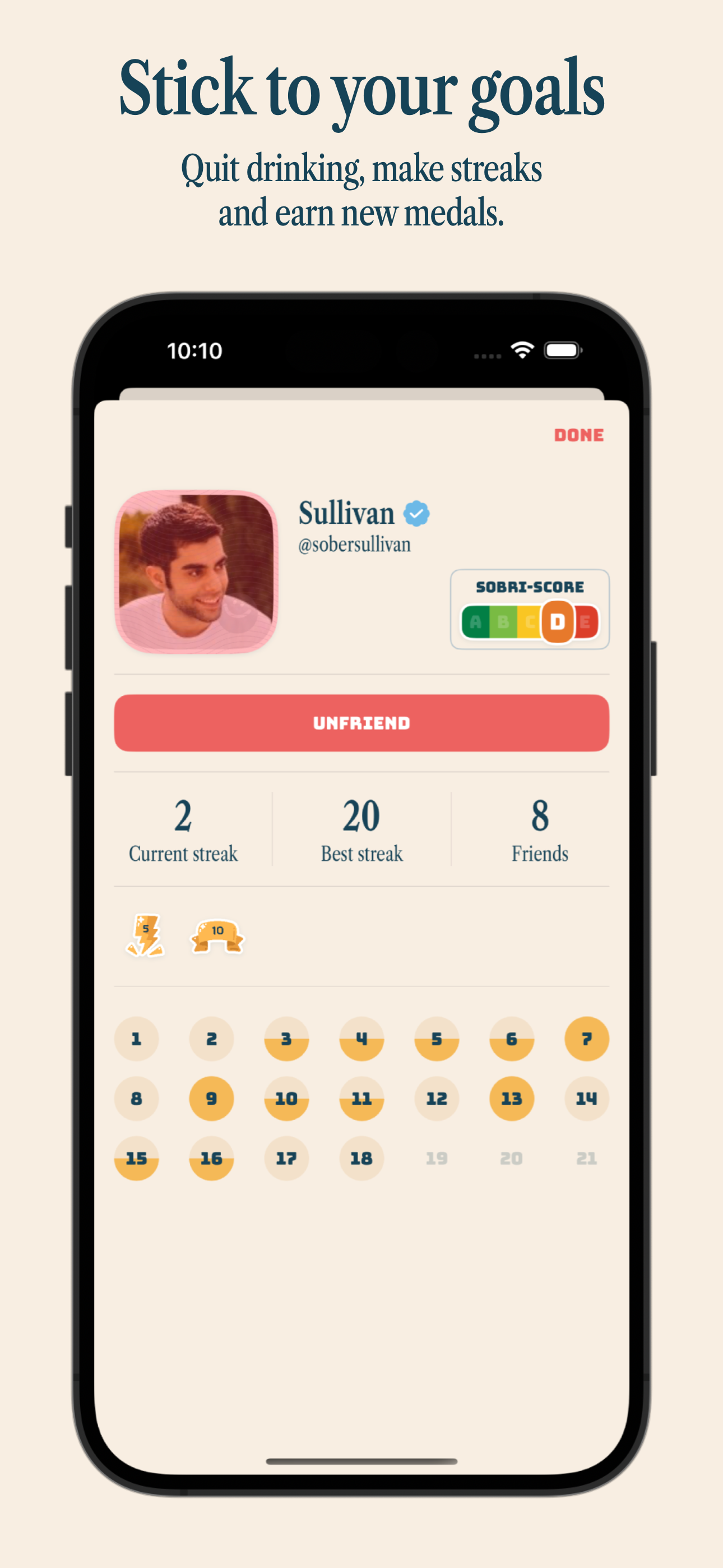 แห้ง - แอปแอลกอฮอล์ปฏิทิน iOS สำหรับชีวิตที่มีสุขภาพดีและมีสติ media 3