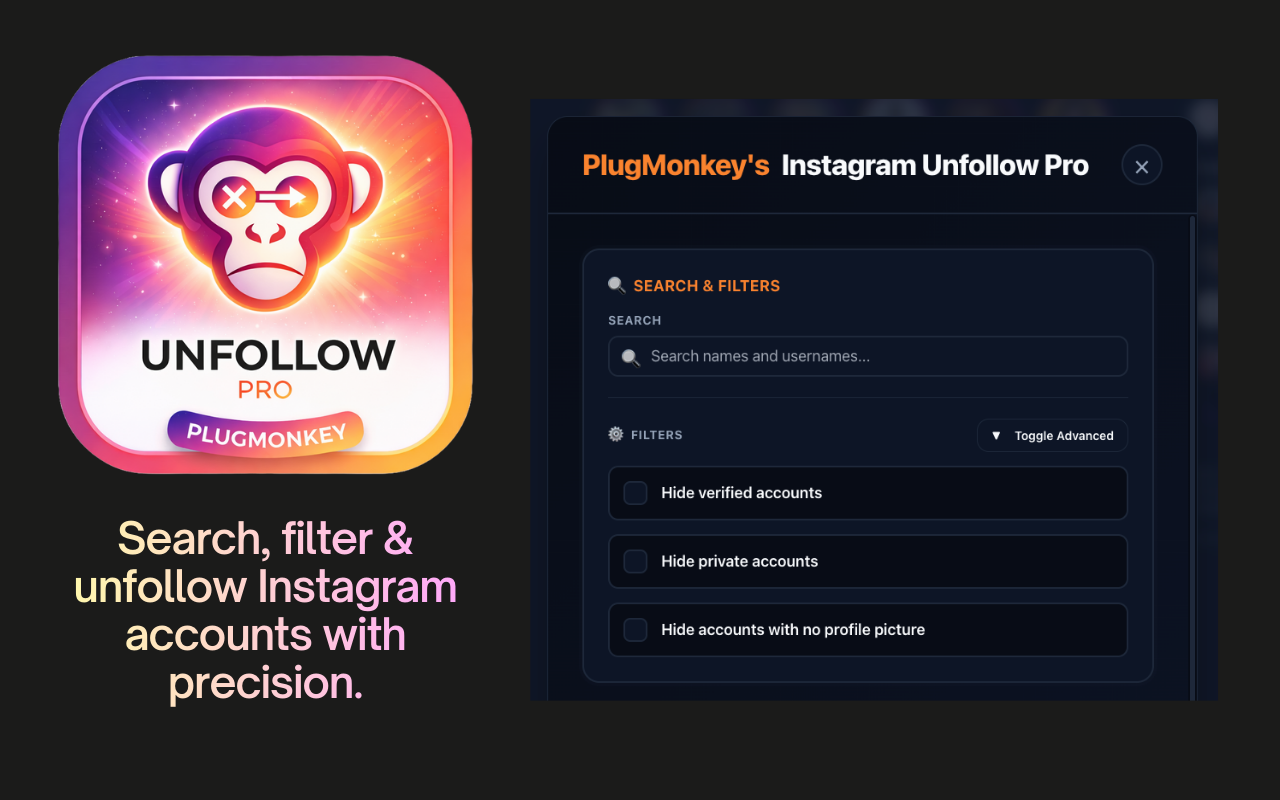 Instagram Unfollow Pro by PlugMonkey gallery image