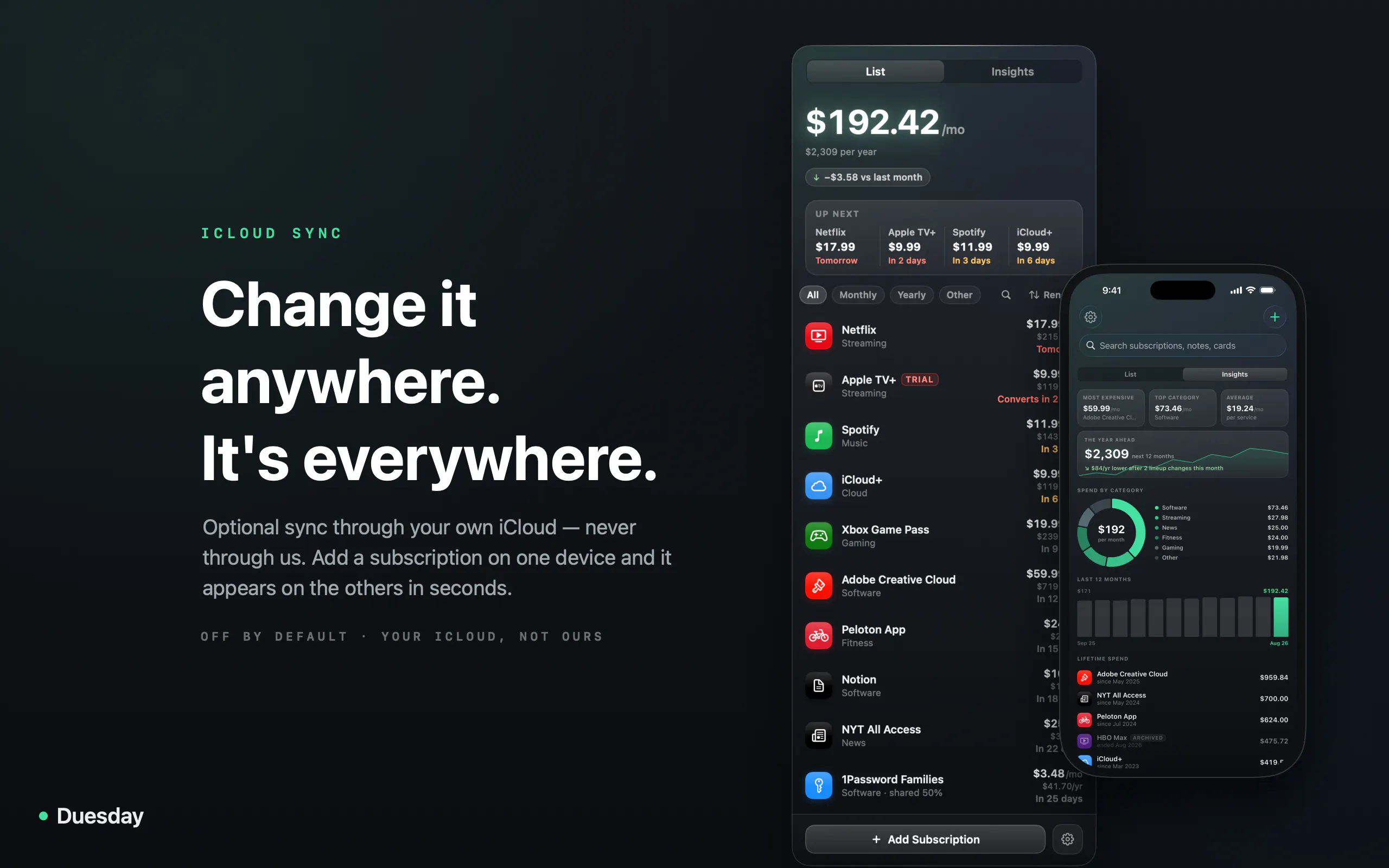 Duesday 2.0 for Mac, iPhone & iPad gallery image