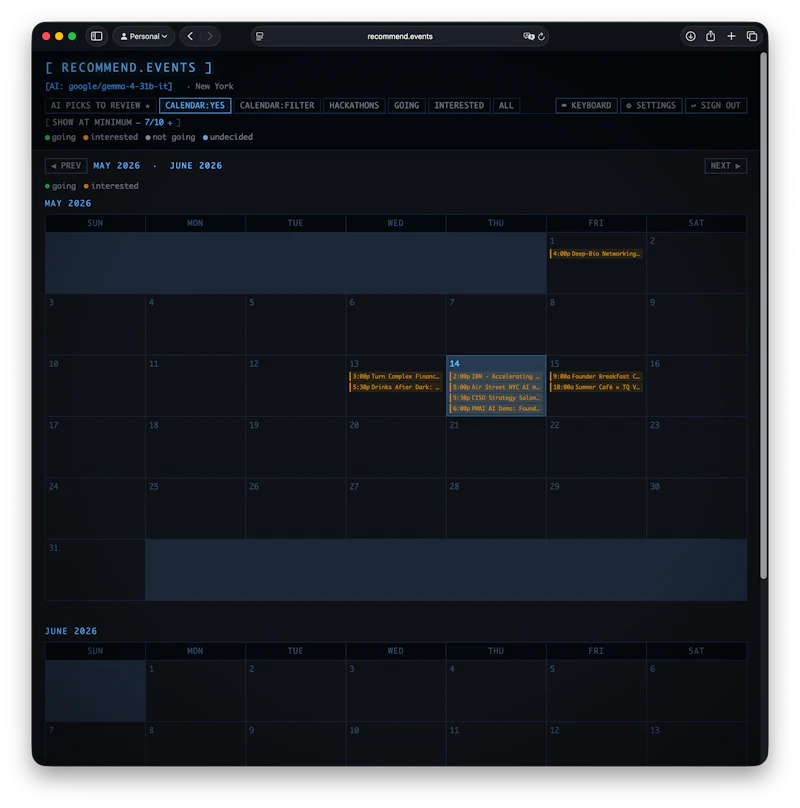 recommend.events screenshot 4