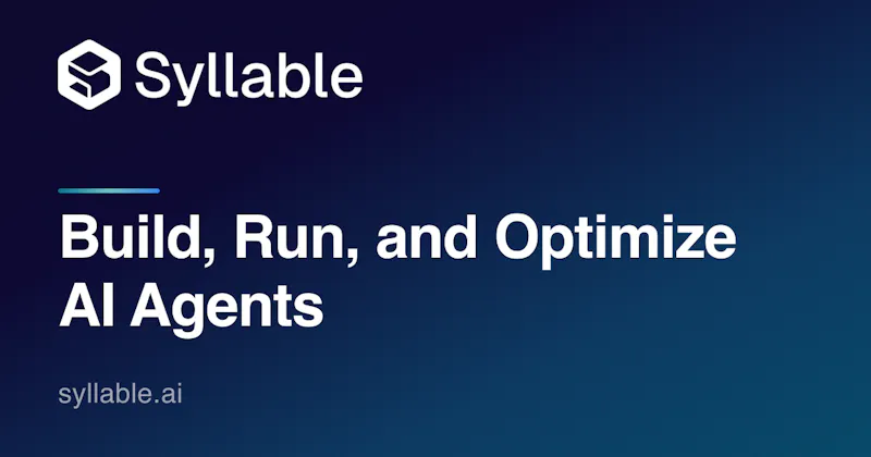 Syllable AI Build, Run, Optimize Agents screenshot 2