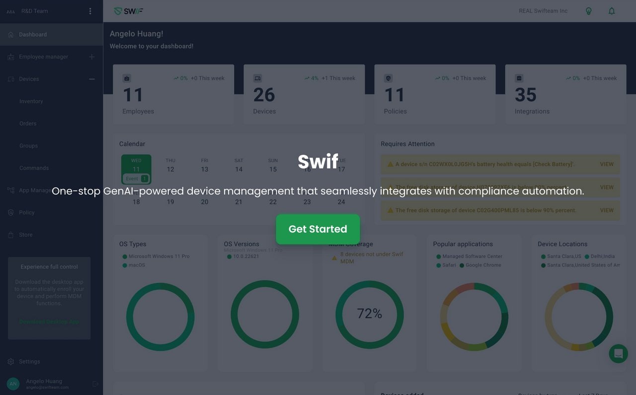 startuptile Swif.ai-Supercharge your device security and compliance